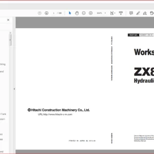 Hitachi ZX870LC-5G Hydraulic Excavator Electrical Circuit+Operational Principle+Workshop Manual - PDF DOWNLOAD