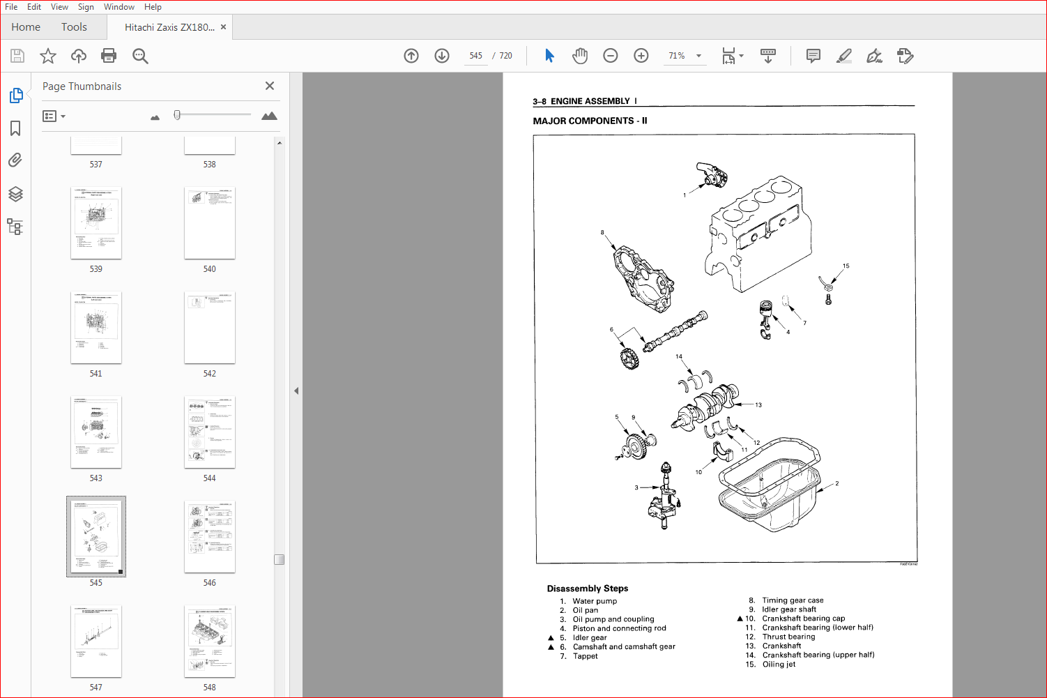 Hitachi Zaxis 180W Excavator Parts+Operational Principle ...