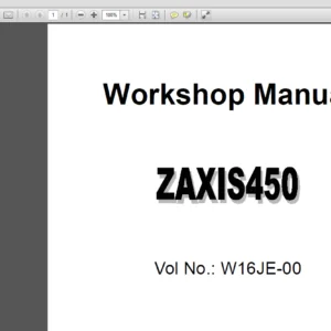Hitachi Zaxis 450 Excavator Operational Principle+Troubleshooting+Parts Catalog+Workshop Manual - PDF DOWNLOAD