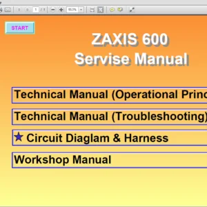 Hitachi Zaxis 600 Excavator Operational Principle+Troubleshooting+Workshop Manual - PDF DOWNLOAD