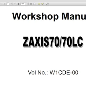 Hitachi Zaxis 70 70LC Hydraulic Excavator Operational Principle+Troubleshooting+Workshop Manual - PDF DOWNLOAD