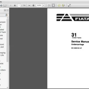New Holland FiatAllis 31 Crawler Tractor Undercarriage Service Manual (73108463) - PDF Download