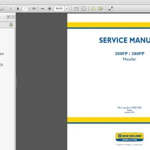 NEW HOLLAND 300FP 380FP Header SERVICE MANUAL 47461392 - PDF DOWNLOAD