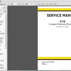 NEW HOLLAND E27B Compact Hydraulic Excavator SERVICE MANUAL S5PV0023E02  - PDF DOWNLOAD
