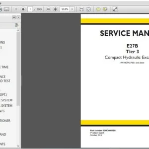 NEW HOLLAND E27B TIER 3 Compact Hydraulic Excavator SERVICE MANUAL S5HD0003E01 - PDF DOWNLOAD