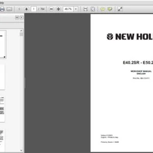 NEW HOLLAND E40 2SR   E50 2SR WORKSHOP SERVICE MANUAL ENGLISH 60413411 - PDF DOWNLOAD