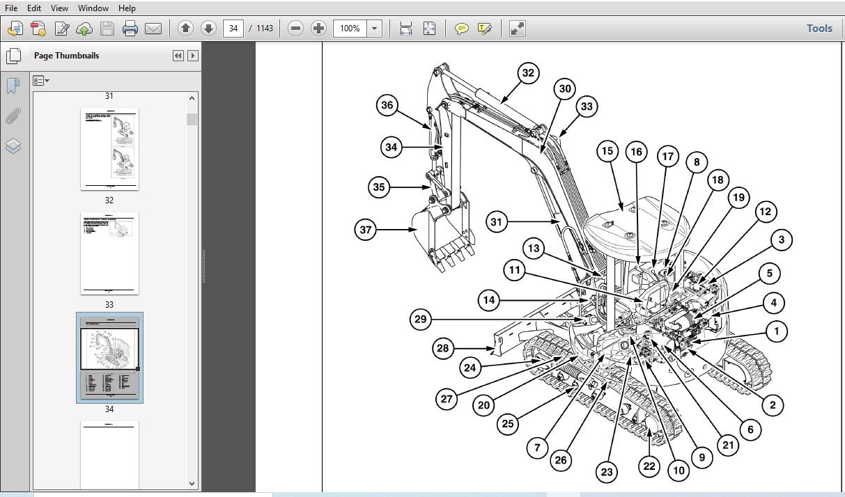 NEW HOLLAND E45B SR E50B SR E55B Mini Excavator SERVICE MANUAL ...