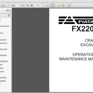 NEW HOLLAND Fiat Allis FX220LC Crawler Excavator Operator’s Manual 59822020 - PDF DOWNLOAD