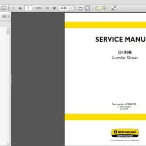 New Holland 1150L Crawler Dozer Service Repair Manual (47998874) New Holland 1150L - PDF Download