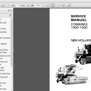 New Holland 1400 1500 Combines Service Repair Manual (40481300) New Holland 1400 1500 - PDF Download