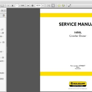 New Holland 1650L Crawler Dozer Service Repair Manual (47998877) - New Holland 1650L Crawler Dozer - PDF Download