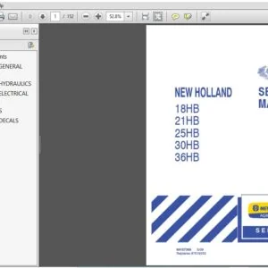 New Holland 18HB,21HB,25HB,30HB,36HB Service Repair Manual (84157369) -PDF Download