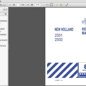 New Holland 2331 2332 Disc Headers Service Repair Manual (86643834) NH 2331 2332 - PDF Download