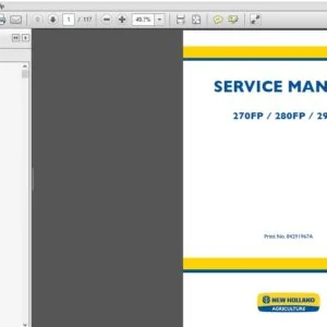 New Holland 270FP 280FP 290FP Service Repair Manual (84291967A) - NH 270FP 280FP 290FP - PDF Download