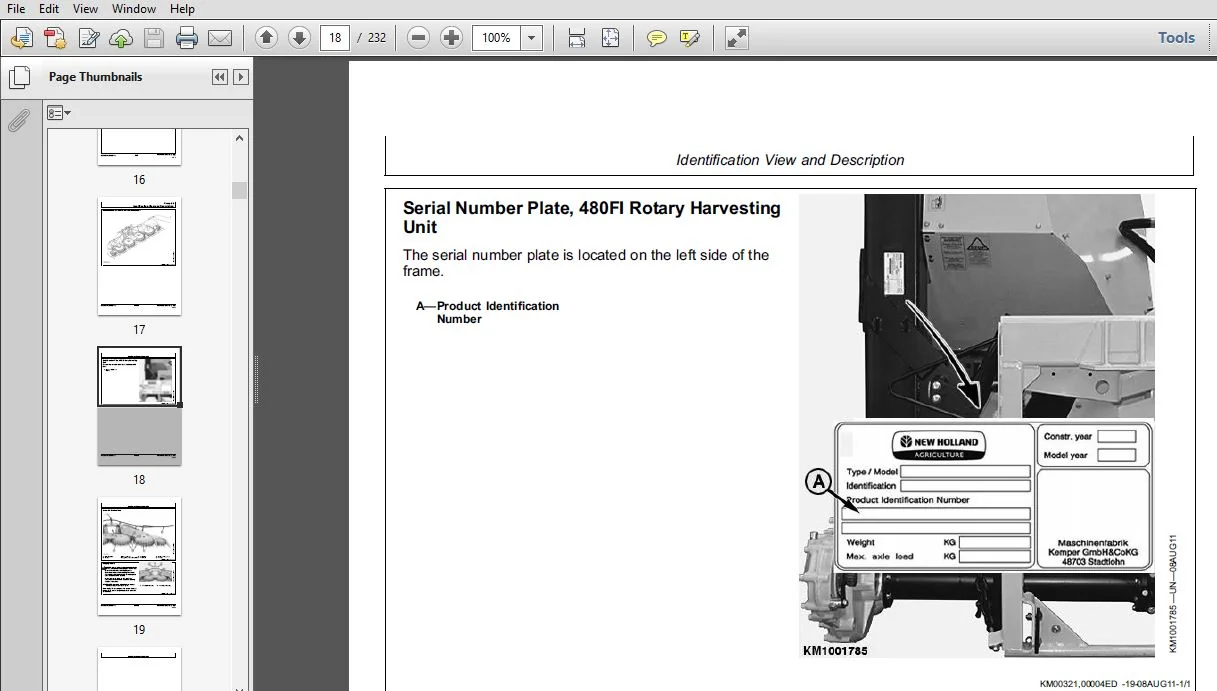 New Holland 480FI Rotary Harvesting Unit Service Manual (84539587A_A4) NH 480FI - PDF Download - Image 3