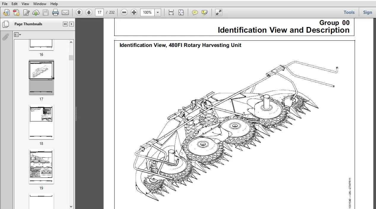 New Holland 480FI Rotary Harvesting Unit Service Manual (84539587A_A4) NH 480FI - PDF Download - Image 4