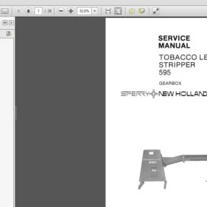 New Holland 595 Tobacco Leaf Stripper Service Manual 40059510 - PDF DOWNLOAD