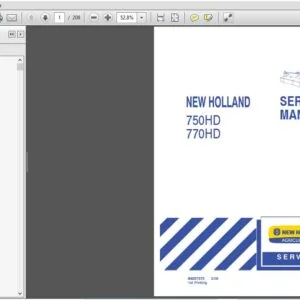New Holland 750HD 770HD Disc Auger Header Service Repair Manual 84207373 - NH - PDF Download