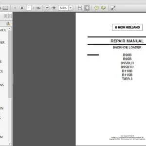 New Holland B90B B95B B95BLR B95BTC B110B B115B Tier 3 Repair Manual - PDF DOWNLOAD