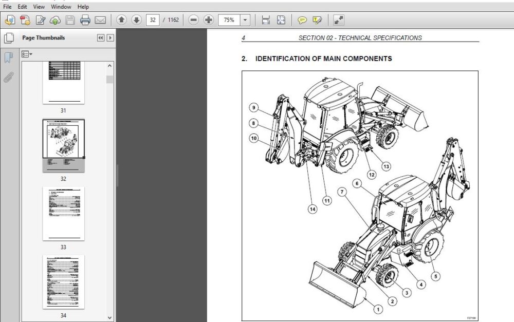 New Holland B90B B95B B95BLR B95BTC B110B B115B Tier 3 Repair Manual ...