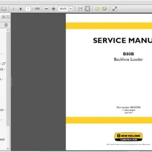 New Holland Backhoe loader B80B Service Repair Manual (48143704) - New Holland Backhoe loader B80B - PDF Downlaod