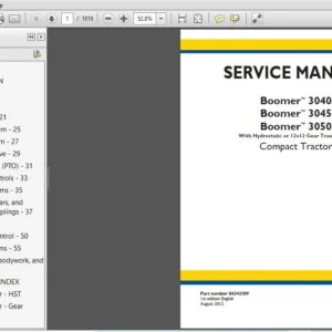 New Holland Boomer 3040 3045 3050 With Hydrostatic or 12x12 Gear Transmission Compact Tractor Service Manual - PDF Download