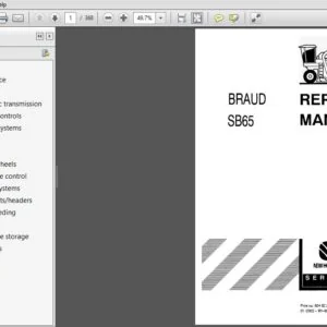 New Holland Braud SB65 Service Repair Manual (6048228100) New Holland Braud SB65 - PDF Download