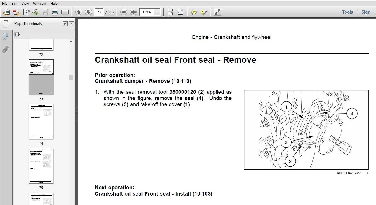 New Holland CNH Cursor 13 Single Stage Turbocharger Tier 4B (final) & Stage IV Engine Service Manual (47869981) - PDF Downlaod - Image 3