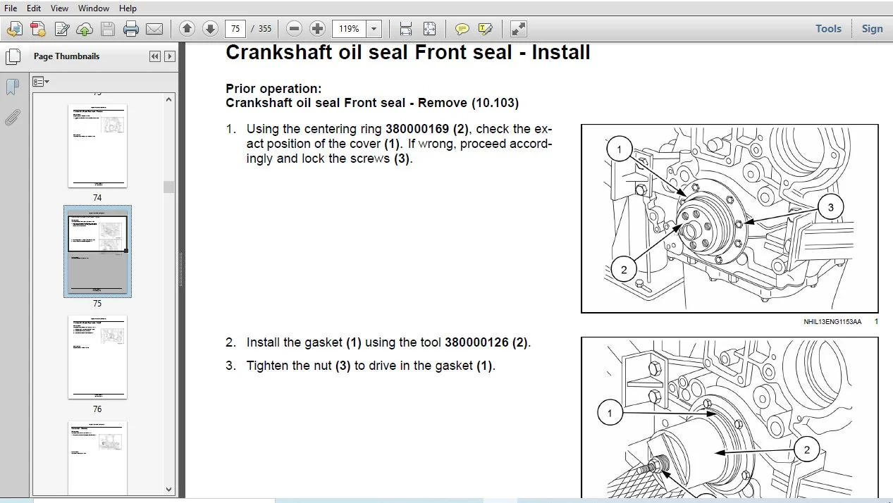 New Holland CNH Cursor 13 Single Stage Turbocharger Tier 4B (final) & Stage IV Engine Service Manual (47869981) - PDF Downlaod - Image 4