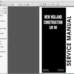New Holland CONSTRUCTION LW90 WHEEL LOADER Service Manual 75131004 - PDF DOWNLOAD