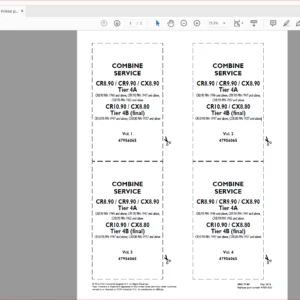New Holland Combine CR10.90-CX8.90 Tier 4B Service Manual - PDF DOWNLOAD