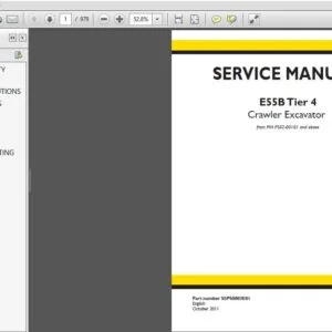New Holland Compact Hydraulic Excavator E55B TIER 4 Repair Service Manual S5PS0003E01 - PDF DOWNLOAD