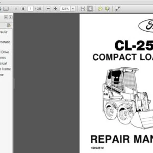 New Holland Compact Loader CL 25 Repair Manual 40002510 - PDF DOWNLOAD