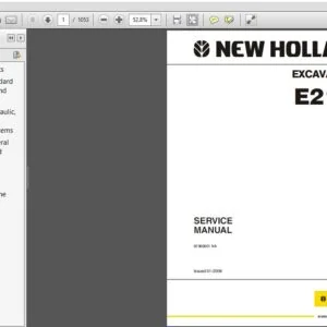 New Holland Crawler Excavator E215 Service Repair Manual (87360601NAR0) - NH - PDF Download