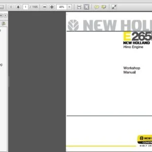 New Holland Crawler Excavators E265BJ Hino Service Repair Manual 84176535 - NH Excavator E265BJ - PDF Download