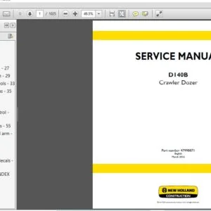 New Holland D140B Crawler Dozer Service Repair Manual (47998871) New Holland D140B - PDF Download