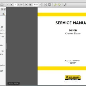 New Holland D150B Crawler Dozer Service Repair Manual (47998875B) New Holland D150B - PDF Download