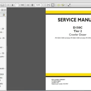 New Holland D150C Tier 2 Crawler Dozer Service Repair Manual (47907877) - New Holland D150C Tier 2 - PDF Download