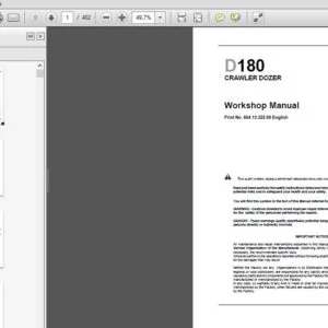 New Holland D180 CRAWLER DOZER SSERVICE REPAIR MANUAL 6041352200 - PDF DOWNLOAD