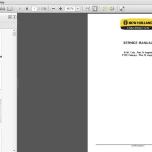 New Holland E18C Tier IV Mini Excavator Service Manual - PDF DOWNLOAD