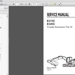 New Holland E215C E245C Tier IV Crawler Excavators Service Manual (84550265A) - PDF Download