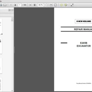 New Holland E265B EXCAVATOR SERVICE MANUAL 87495895A  - PDF DOWNLOAD