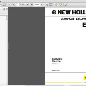 New Holland E27 Hydraulic Excavator Service Manual (87360159) New Holland E27 - PDF Download