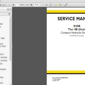 New Holland E30B Tier 4B final Compact Hydraulic Excavator SERVICE MANUAL S5HW0039E01 - PDF DOWNLOAD