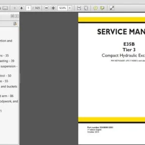 New Holland E35B Tier 3 Compact Hydraulic Excavator Service Manual S5HX0012E01 - PDF DOWNLOAD
