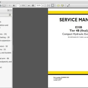 New Holland E35B Tier 4B final Compact Hydraulic Excavators Repair Service Manual S5HX0011E01  - PDF DOWNLOAD