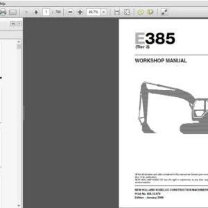 New Holland E385 Tier 3 Excavator Service Manual - PDF DOWNLOAD