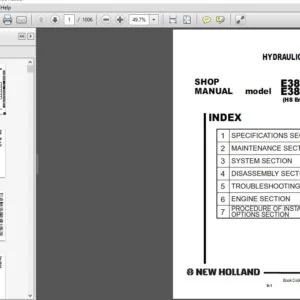 New Holland E385B E385BLC (HS Engine) Hydraulic Excavator Shop Manual 87731198 - PDF DOWNLOAD