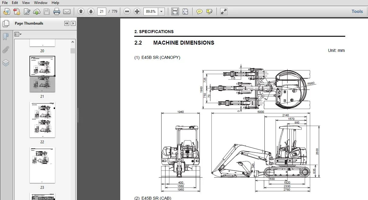 New Holland E45B SR E50B SR E55B Mini Excavators Service Manual (84602422A) - PDF Download - Image 4