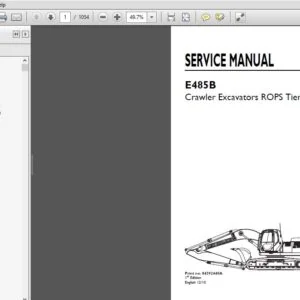 New Holland E485B Crawler Excavators ROPS Tier III Service Repair Manual (84392440A_A4) - PDF Download